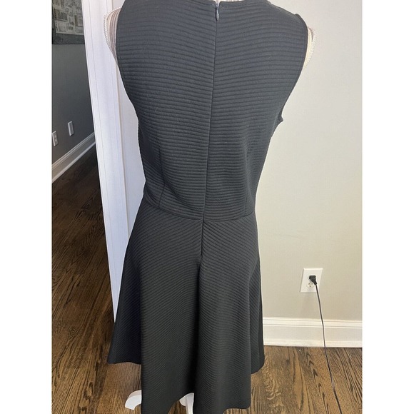 Boden SZ 8 Regular Fit & Flare ribbed Dress Black Classic neutral - Picture 2 of 8